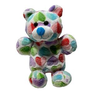 Animal Adventure Multicolor Hearts Teddy Bear Plush Stuffed Animal 2019